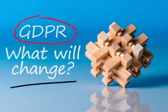 General Data Protection Regulation GDPR - What will change, Data Protection Concept. Text on blue background with wooden Royalty Free Stock Image General Data Protection Regulation GDPR - What will change, Data Protection Concept. Text on blue background with wooden Royalty Free Stock Image