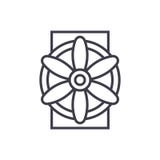 Generatorvektorlinje symbol, tecken, illustration på bakgrund, redigerbara slaglängder vektor illustrationer Generatorvektorlinje symbol, tecken, illustration på bakgrund, redigerbara slaglängder vektor illustrationer