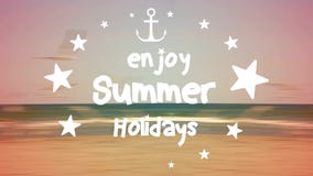 Geniet de zomer van vakantie stock videobeelden Geniet de zomer van vakantie stock videobeelden