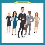 Gens d'affaires du travail d'équipe, illustration de vecteur dans un style plat Équipe d'affaires Un groupe de personnes s'est ha illustration stock Gens d'affaires du travail d'équipe, illustration de vecteur dans un style plat Équipe d'affaires Un groupe de personnes s'est ha illustration stock