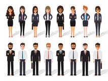 Gente del hombre de negocios y de la empresaria stock de ilustración Gente del hombre de negocios y de la empresaria stock de ilustración