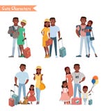 Gente y familia que viajan el vacaciones ilustración del vector Gente y familia que viajan el vacaciones ilustración del vector