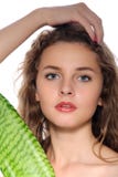 Gentle close-up portrait of a beautiful girl royalty free stock images Gentle close-up portrait of a beautiful girl royalty free stock images