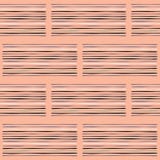 Geo Stripes Vector Pattern Hand Salmon and White royalty free illustration Geo Stripes Vector Pattern Hand Salmon and White royalty free illustration