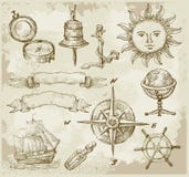 Geographische Elemente der Auslegung vektor abbildung Geographische Elemente der Auslegung vektor abbildung