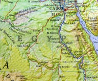 Geographische Karte Von Agypten Mit Wichtigen Stadten Stockbild Bild Von Agypten Wichtigen