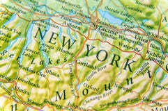 Geographische Karte von New- Yorkabschluß stockfoto Geographische Karte von New- Yorkabschluß stockfoto