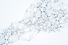 Geometric abstract background with connected line and dots. Structure molecule and communication. Big Data Visualization Stock Photo Geometric abstract background with connected line and dots. Structure molecule and communication. Big Data Visualization Stock Photo