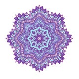 Geometric Folk Art Mandala Floral Design Colorful Ornament Stylish Element Stock Photography