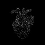 Abstract illustration. heart of lines stock illustration