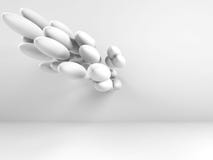 Geometric installation art. Abstract white 3d stock illustration Geometric installation art. Abstract white 3d stock illustration