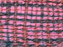 Geometric ornament on stitched batik cloth royalty free stock image Geometric ornament on stitched batik cloth royalty free stock image