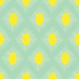 Geometric seamless vector pattern teal green lime yellow. Abstract Ikat rhombus shapes repeating background. stock illustration Geometric seamless vector pattern teal green lime yellow. Abstract Ikat rhombus shapes repeating background. stock illustration
