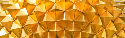 Geometric Texture Of Gold-plated Metal Stock Photography