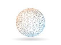 Geometric Transitional Polygonal Globe Unusual Vector Graphic Template Isolated On White Background Royalty Free Stock Image Geometric Transitional Polygonal Globe Unusual Vector Graphic Template Isolated On White Background Royalty Free Stock Image