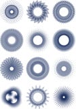 Geometrical Circles Guilloche Rosettes Vector Design Objects vector illustration Geometrical Circles Guilloche Rosettes Vector Design Objects vector illustration