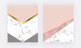Geometrische Hintergründe der Mode mit rosafarbener Goldfolie und Marmorbeschaffenheit Moderner Entwurf für Feier, Flieger, Socia lizenzfreie abbildung Geometrische Hintergründe der Mode mit rosafarbener Goldfolie und Marmorbeschaffenheit Moderner Entwurf für Feier, Flieger, Socia lizenzfreie abbildung