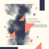 Geometrischer Hintergrund der modernen abstrakten Kunst mit Ebene Vektorplakat mit Halbtonelement vektor abbildung Geometrischer Hintergrund der modernen abstrakten Kunst mit Ebene Vektorplakat mit Halbtonelement vektor abbildung