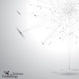 Geometryczna abstrakt forma z związanymi liniami i kropkami Tecnology szary tło dla twój projekta również zwrócić corel ilustracj ilustracji Geometryczna abstrakt forma z związanymi liniami i kropkami Tecnology szary tło dla twój projekta również zwrócić corel ilustracj ilustracji