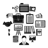 Geplaatste de pictogrammen van het businessplan, eenvoudige stijl Royalty-vrije Stock Afbeeldingen Geplaatste de pictogrammen van het businessplan, eenvoudige stijl Royalty-vrije Stock Afbeeldingen