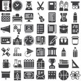 Geplaatste onderwijs vectorpictogrammen royalty-vrije illustratie Geplaatste onderwijs vectorpictogrammen royalty-vrije illustratie