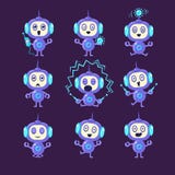 Geplaatste robot Verschillende Activiteiten royalty-vrije illustratie Geplaatste robot Verschillende Activiteiten royalty-vrije illustratie