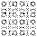 100 geplaatste telecommunicatiepictogrammen, eenvoudige stijl royalty-vrije illustratie 100 geplaatste telecommunicatiepictogrammen, eenvoudige stijl royalty-vrije illustratie