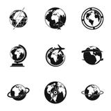 Geplaatste wereldpictogrammen, eenvoudige stijl Royalty-vrije Stock Foto Geplaatste wereldpictogrammen, eenvoudige stijl Royalty-vrije Stock Foto