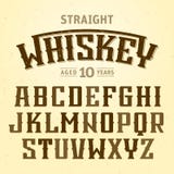 Gerader Whiskyaufkleberguß mit Stichprobenplan stock abbildung Gerader Whiskyaufkleberguß mit Stichprobenplan stock abbildung