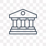 Gerichtvektorikone lokalisiert auf transparentem Hintergrund, linea vektor abbildung Gerichtvektorikone lokalisiert auf transparentem Hintergrund, linea vektor abbildung