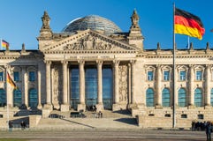 German Flag with Reichstag stock photos German Flag with Reichstag stock photos