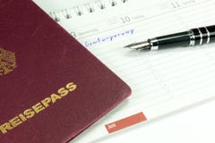A German Reissepass and naturalization in Germany stock image A German Reissepass and naturalization in Germany stock image