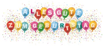 Alles Gute Geburtstag Banner Colored Balloons Confetti Explosion Royalty Free Stock Photo Alles Gute Geburtstag Banner Colored Balloons Confetti Explosion Royalty Free Stock Photo