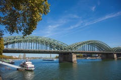 Germany Cologne October 2018.Hohenzollern Bridge Over The Rhine River, Germany Royalty Free Stock Photography