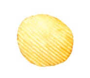 Geschmackvoller zerfurchter Kartoffelchip lizenzfreie stockfotos Geschmackvoller zerfurchter Kartoffelchip lizenzfreie stockfotos