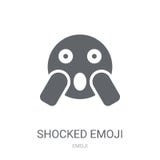 Geschokt emojipictogram stock illustratie Geschokt emojipictogram stock illustratie