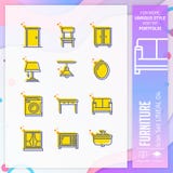 Geschäftsikonen-Satzvektor mit Linie auf einfachem Konzept Möbelikone für Websiteelement, App, UI, infographic, Druckschablone un vektor abbildung Geschäftsikonen-Satzvektor mit Linie auf einfachem Konzept Möbelikone für Websiteelement, App, UI, infographic, Druckschablone un vektor abbildung