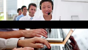 Geschäftsleute bei der Arbeit stock footage Geschäftsleute bei der Arbeit stock footage