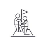 Geschäftswettbewerbslinie Ikonenkonzept Lineare Illustration des Geschäftswettbewerbs-Vektors, Symbol, Zeichen lizenzfreie abbildung Geschäftswettbewerbslinie Ikonenkonzept Lineare Illustration des Geschäftswettbewerbs-Vektors, Symbol, Zeichen lizenzfreie abbildung