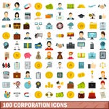 100 Gesellschaftsikonen eingestellt, flache Art vektor abbildung 100 Gesellschaftsikonen eingestellt, flache Art vektor abbildung