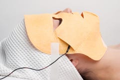 Gesichtsschablonenelektrophoreseprozedur lizenzfreies stockfoto Gesichtsschablonenelektrophoreseprozedur lizenzfreies stockfoto