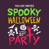 Gespenstische Halloween-Partei stock abbildung Gespenstische Halloween-Partei stock abbildung