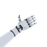 Geste d'apparence de main de robot, d'isolement sur le fond blanc illustration libre de droits Geste d'apparence de main de robot, d'isolement sur le fond blanc illustration libre de droits
