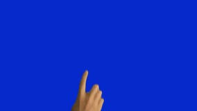 6 gesti di mano della donna sullo schermo blu stock footage 6 gesti di mano della donna sullo schermo blu stock footage