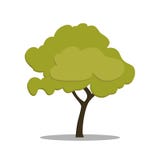 Gestileerde groene boom in beeldverhaalstijl Geïsoleerdj op witte achtergrond royalty-vrije illustratie Gestileerde groene boom in beeldverhaalstijl Geïsoleerdj op witte achtergrond royalty-vrije illustratie