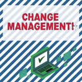 Gestion de changement des textes d'?criture de Word Concept d'affaires pour l'approche systématique à traiter le courrier de coul illustration stock Gestion de changement des textes d'?criture de Word Concept d'affaires pour l'approche systématique à traiter le courrier de coul illustration stock