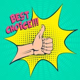 Gesto de mano en estilo del arte pop Pulgar para arriba El texto cómico Humor positivo stock de ilustración Gesto de mano en estilo del arte pop Pulgar para arriba El texto cómico Humor positivo stock de ilustración