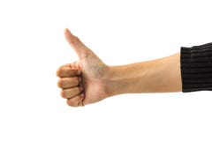 Gesto di mano femminile isolato su fondo bianco immagini stock libere da diritti Gesto di mano femminile isolato su fondo bianco immagini stock libere da diritti