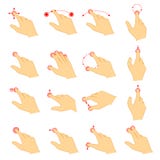 Gestures icons for touch devices vector illustration Gestures icons for touch devices vector illustration