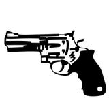 Getrokken de Hand van het revolverkanon, Vector, Eps, Embleem, Pictogram, crafteroks, silhouetillustratie voor verschillend gebru vector illustratie Getrokken de Hand van het revolverkanon, Vector, Eps, Embleem, Pictogram, crafteroks, silhouetillustratie voor verschillend gebru vector illustratie